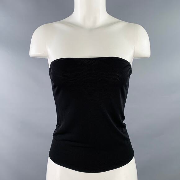 ROSETTA GETTY Size M Black Viscose Tube Casual Top - Picture 1 of 5